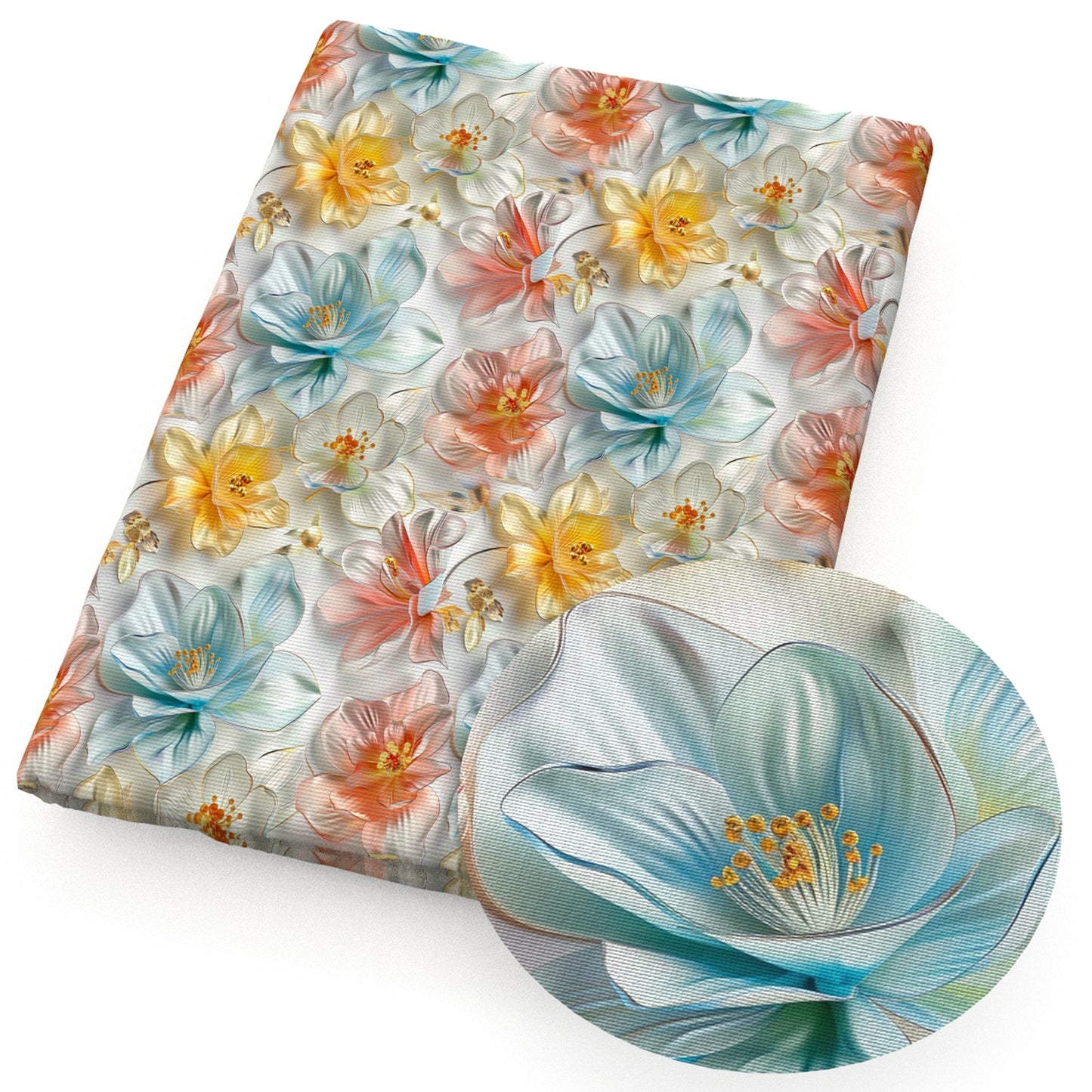 crystal flower fabric