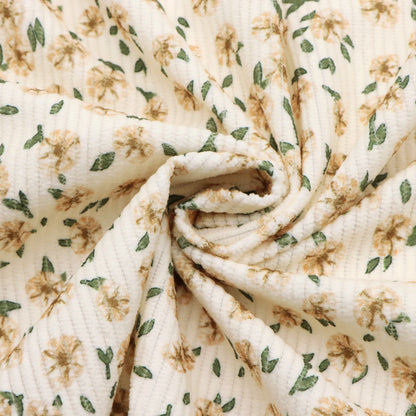 1Pc 59x19.68inch(150x50cm) flower Corduroy Fabric Velvet Stripe Fabric - Soft & Durable Polyester Material, Pre-Cut for DIY Sofa Covers & Handmade Projects