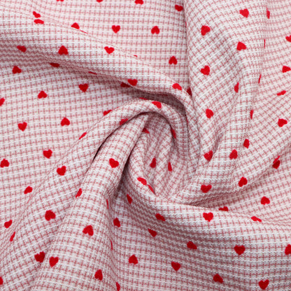 velvet Love heart fabric