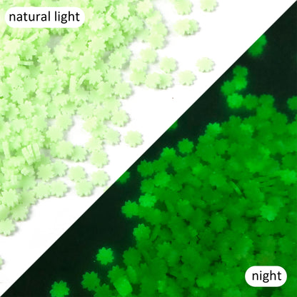 10g/pack Glow in the Dark Festive Nail Art Polymer Clay Slices - Blossom Flower Rabbit Bunny Shaped,Unscented - Slime Charms for Resin, Lip Gloss DIY, Nail Art & Crafts,Easter Decorations