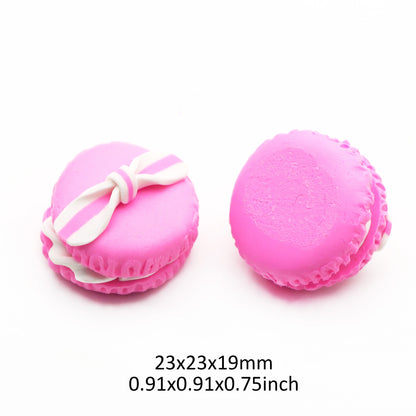 5Pcs Random Mixed Macaron-Shaped Resin Accessories Kit - Decorative Charms for DIY Earrings, Phone Cases, Hair Clips, Keychains, Cups, Sneakers, Refrigerator Stickers, and Creative Crafts - Colorful, Cute, and Versatile Decorations