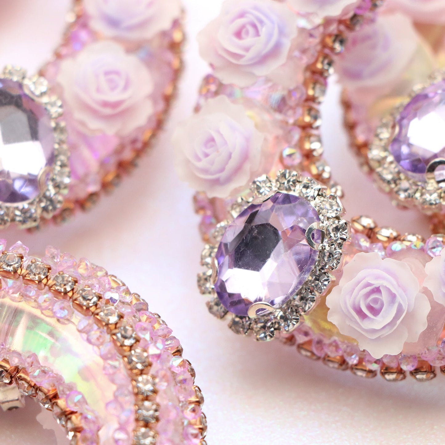 1PC Moon Rhinestone Bead with Opal Effect - Faux Crystal Spacer for DIY Jewelry Making, Bracelets, Necklaces, Earrings & Crafts