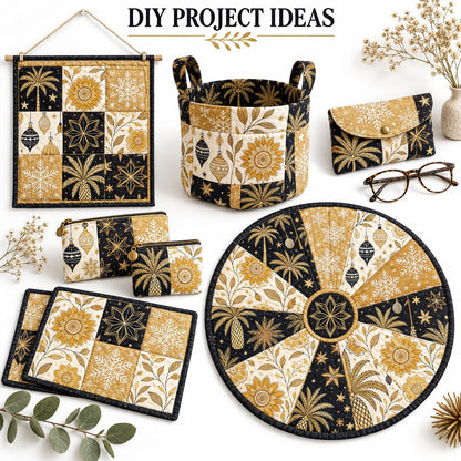 10Pc/Set Christmas Series Flower Bell Star Tree Fat Quarter Fabric, Pre-Cut Square Fabric Assort, Fabric Set, Craft Fabric, Handmade DIY Patchwork Fabric,Home Quilting Sewing Fabric, Packaging Fabric, Scrapbooking Craft Hobbyist