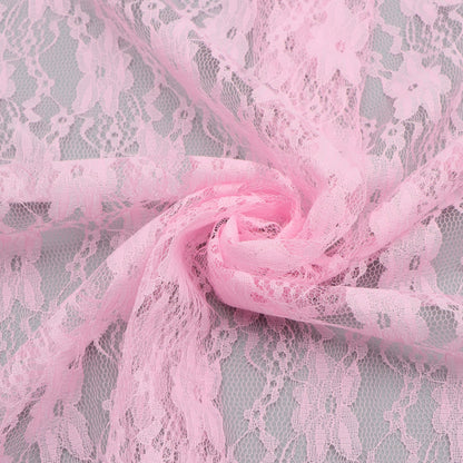 1Pc solid flower Printed Premium Lace Fabric - 59x19.68inch(150x50cm) Pre-cut Fabric,Perfect for DIY Sewing,Bags,Party Decor, Tablecloths, Gift Wrapping,Cushions & Furniture Covers