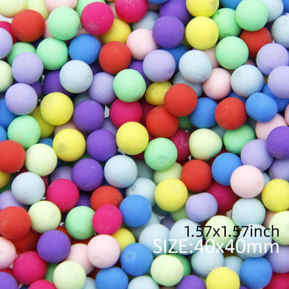 10PCS Candy Mix Color Soft Polymer Clay Charms Emulated Sugar Beans  Charms For Diy Nail Art Resin Crafts For Professionals Accessories without Hole