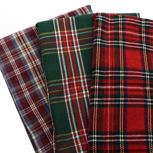 1 Pc Retro Buffalo Plaid Jacquard Fabric -50x145cm, Precut Christmas Fabric for Sewing, Quilting, Crafting - Hand Wash Only - Patchwork Fabric, Holiday Style Patterns