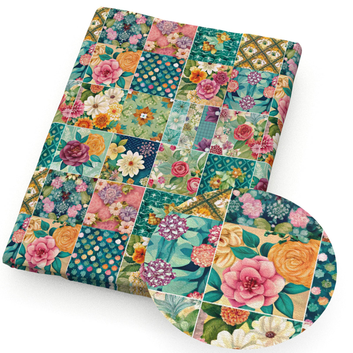 flowerfloral plaid fabric