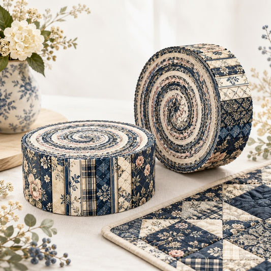 10pcs Vintage Flower Pattern Jelly Roll Fabric Strips 2.5X19.7inch Pre-Cut 100% Polyester For Patchwork Quilts, Table Runners, Placemats, Tote Bags, Storage Pouches, Makeup Bags, Coasters, Quilt Blocks & Binding