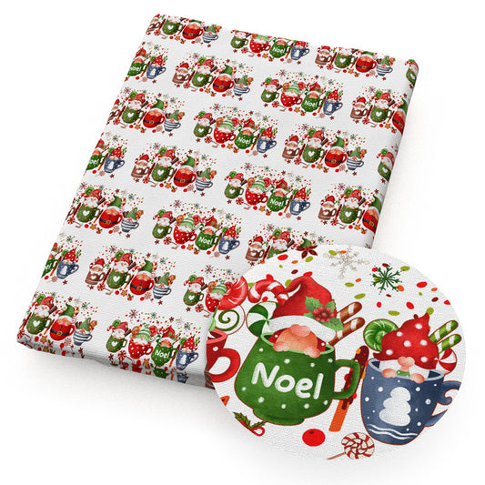 christmas day cup gingerbread man lollipop lolly pops snowflakesnow fabric