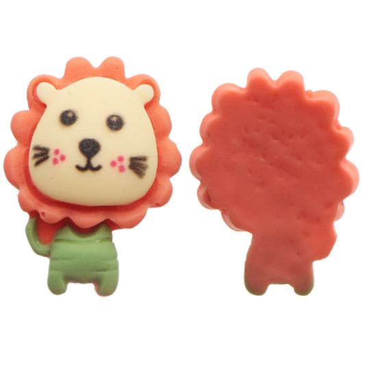 5Pcs Mix Color Lions Frosted 3d Resin Cabochon Charms For Diy Jewelry Accessories, Mobile Phone Case, Hairpin Jewelry, Handmade Materials