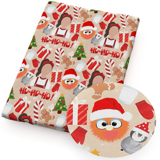 christmas day gingerbread man fabric