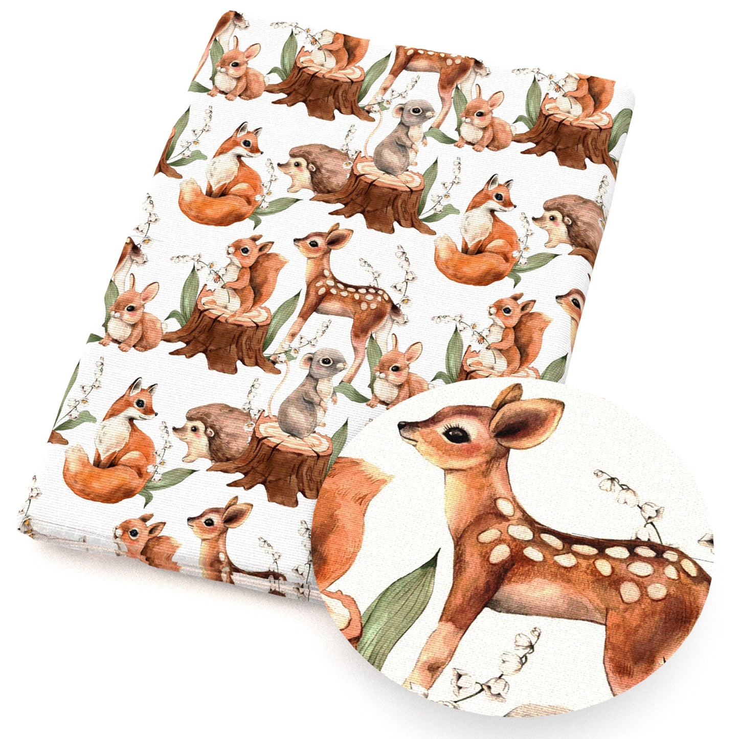fox hedgehog rabbit bunny deerreindeer giraffe fabric