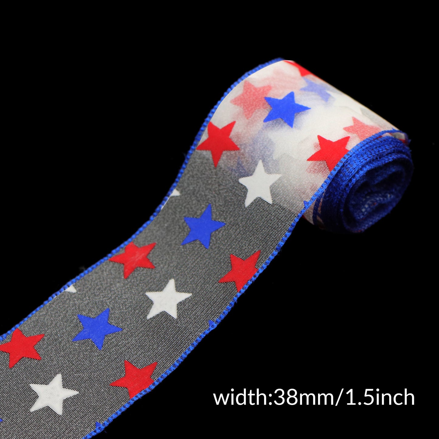 4th of July organza ribbon