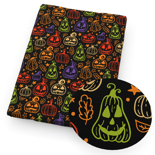 pumpkin leaf leaves tree star starfish halloween fabric