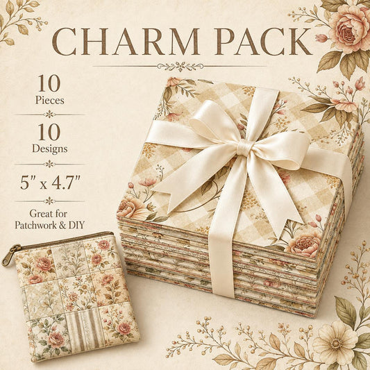 10Pc/Set Flower Series Stripe Plaid Fat Quarter Fabric, Pre-Cut Square Fabric Assort, Fabric Set, Craft Fabric, Handmade DIY Patchwork Fabric,Home Quilting Sewing Fabric, Packaging Fabric, Scrapbooking Craft Hobbyist