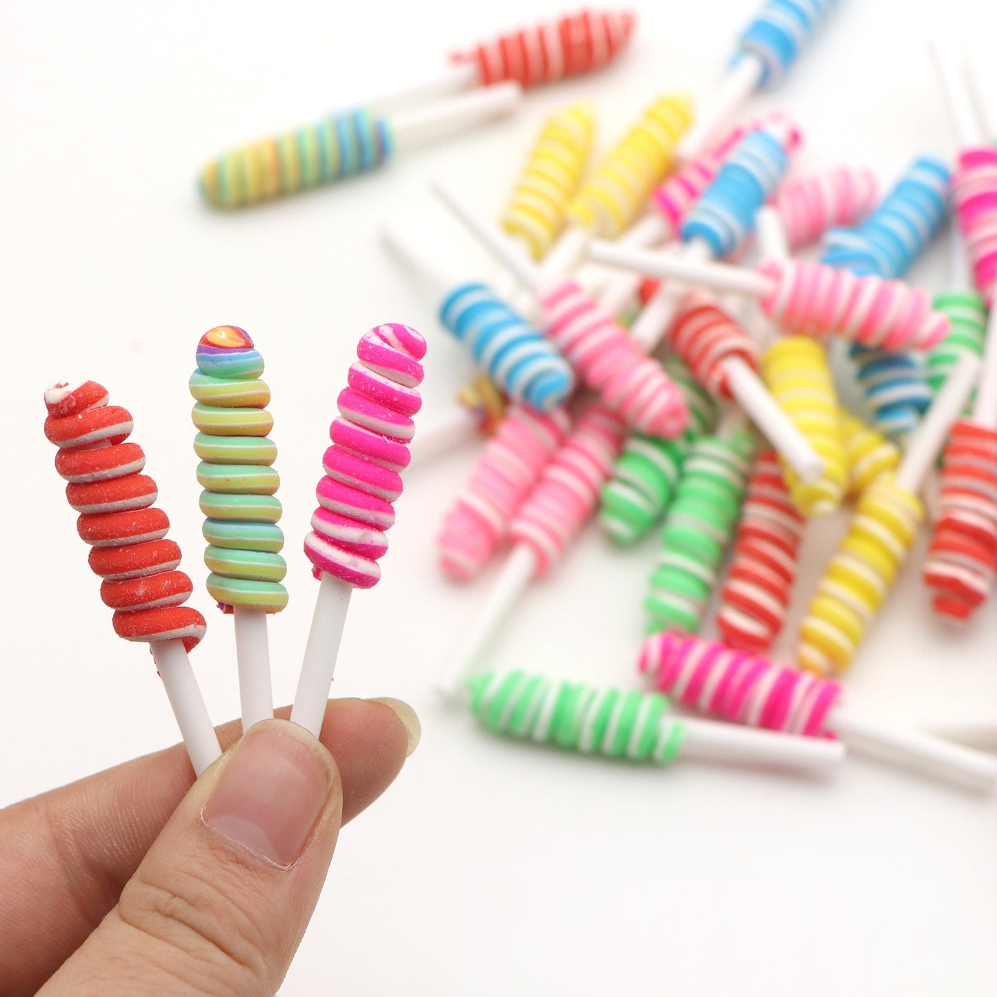 10Pcs Colorful Lollipop Resin Pendant Charms,Cute Simulation Lollipop Jelly Candy DIY Accessories for DIY Jewelry Making,Phone Case & Stationery Box Embellishment,Ideal for Creative Crafts & Unique Gifts