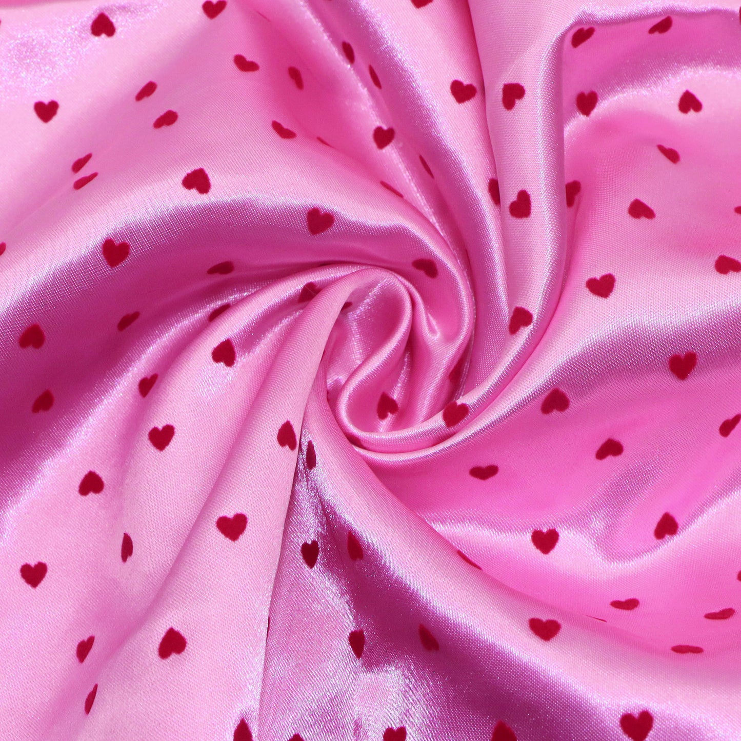 50x145cm Velvet Heart Satin Fabric Heavy Quality Weave For Tailoring Craft AcceSsries And DIY Crafts, Hand Wash Only - 1 Piece  Valentine's Day Fabric