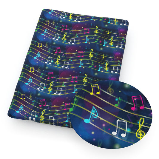 music notes fabric