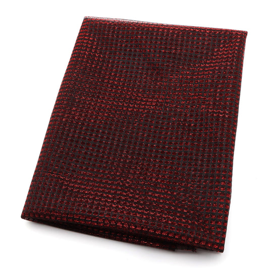 1Pc 59x19.68inch(150x50cm) plaid sparkling 2 ways knitted fabric, Suitable For Handmade DIY Party Decoration, Background Decoration, Table Decoration Fabrics And Other Multi-purpose