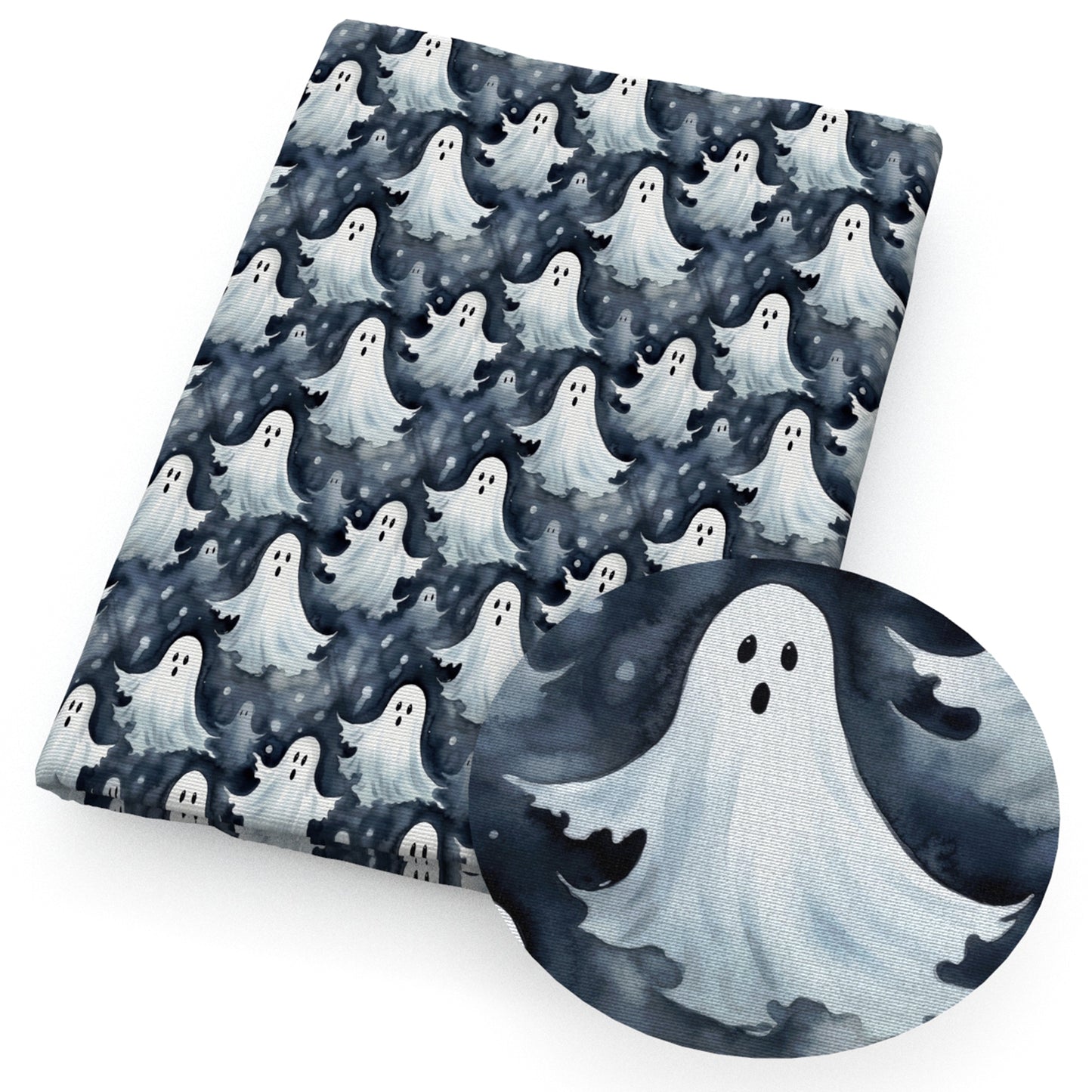 halloween skull ghost skeleton bones fabric
