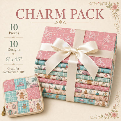 10Pc/Set Christmas Series Plaid Dot Tree Gift Crutch Fat Quarter Fabric, Pre-Cut Square Fabric Assort, Fabric Set, Craft Fabric, Handmade DIY Patchwork Fabric,Home Quilting Sewing Fabric, Packaging Fabric, Scrapbooking Craft Hobbyist