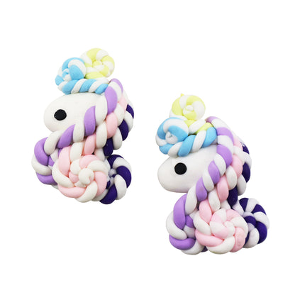 5pcs Vibrant Color Unicorn Charms Design - Polymer Clay Stationery Phone Case Decors and DIY Jewelry Making Accessories - For Creative Crafters and Jewelry Enthusiasts