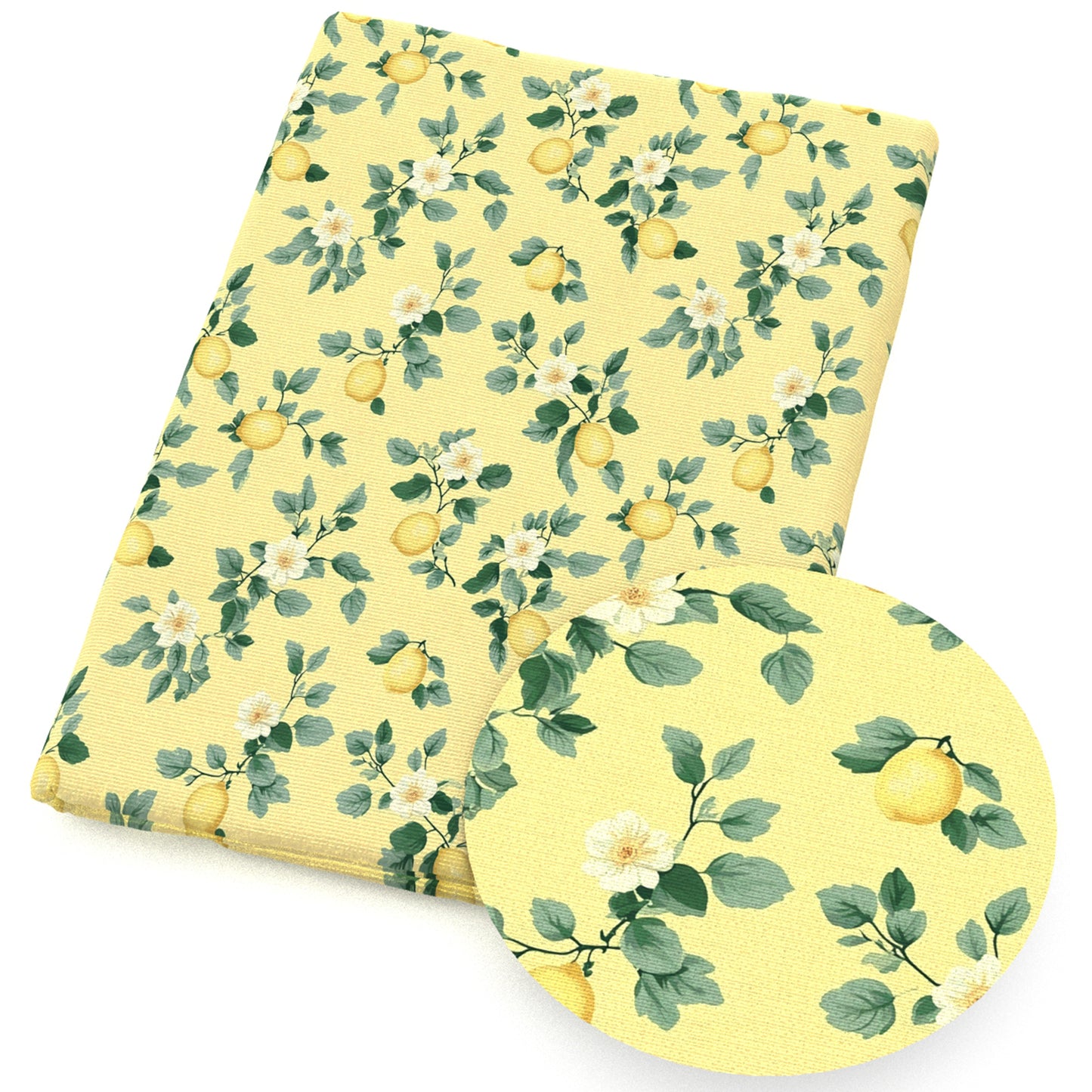 flowerfloral lemon leaf leaves tree fruit fabric