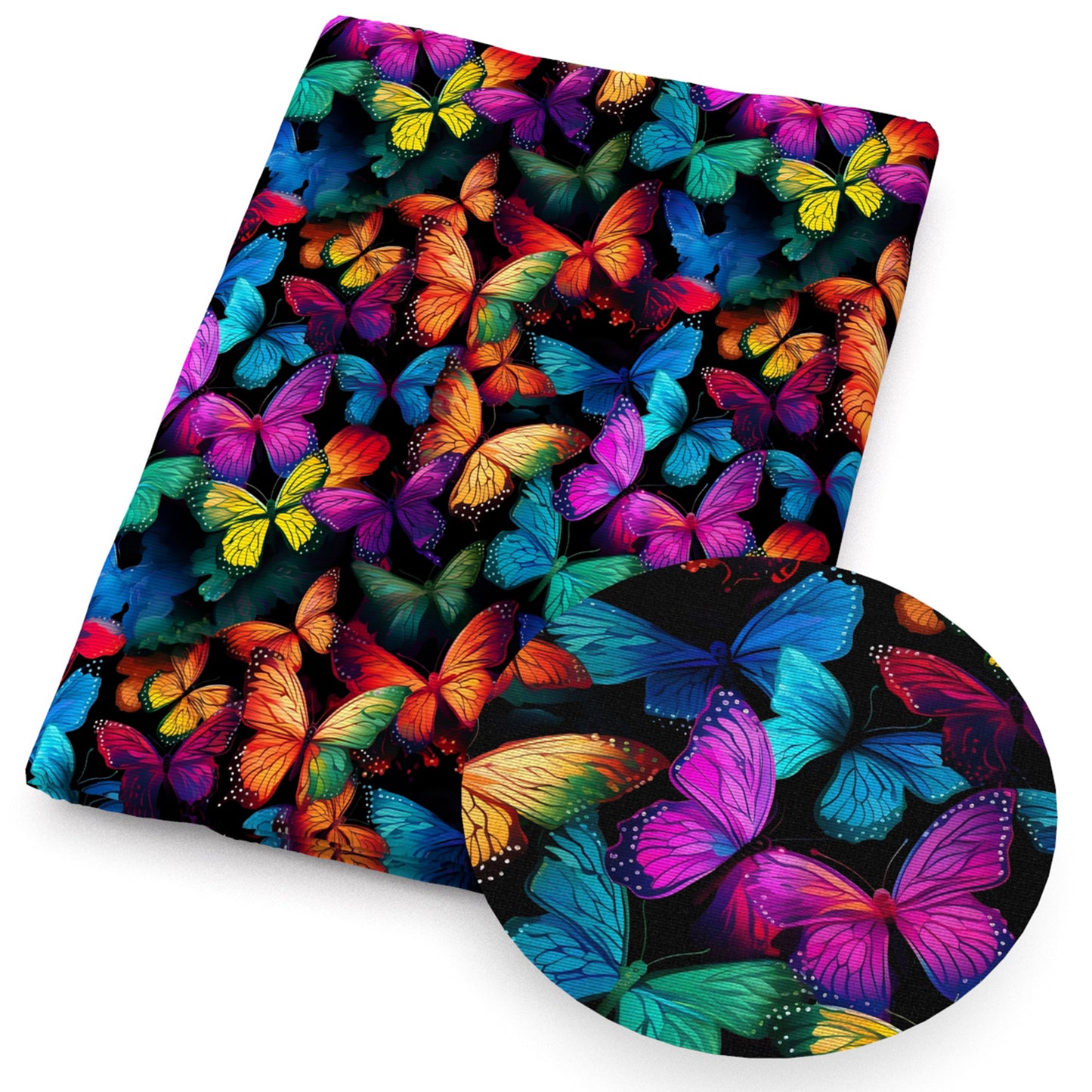 butterfly insect color series fabric