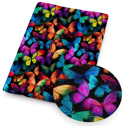 butterfly insect color series fabric