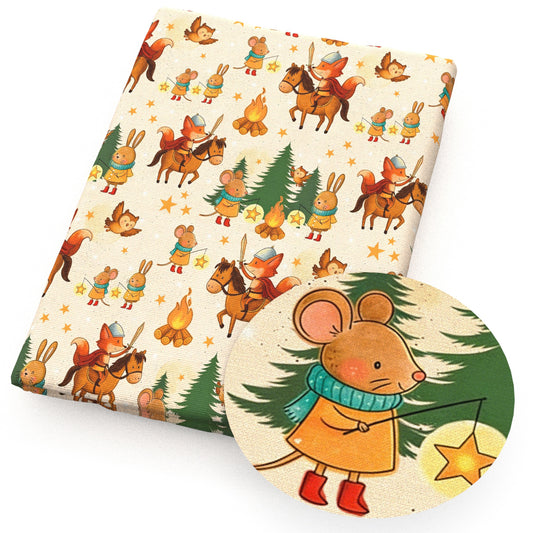 mouse fox horse christmas tree star starfish firework fabric