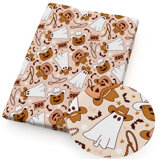 halloween pumpkin skull ghost skeleton bones fabric