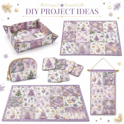 10pcs Charm Pack Set Christmas Tree Pattern Vintage Style Handmade DIY with Rich Color and Texture Elements 100% Polyester Patchwork in 10 Design Styles Suitable for Patchwork DIY Craft Projects DIY Wallet Making Gift Giving Bag Making Mother's Day Gift