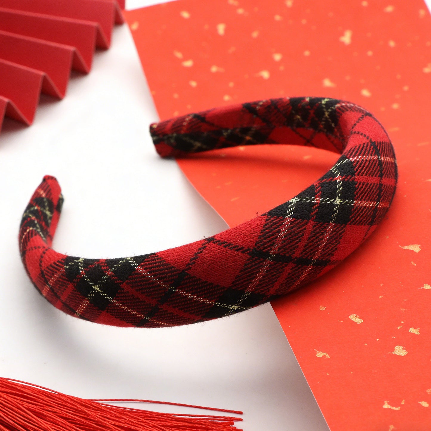 Vintage Checkered Headband