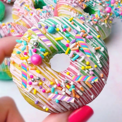 10Pcs Candysticks Rainbow Candy Sticks Christmas Color Polymer Clay 18mm Candy Dollhouse Miniatures DIY Decorate Gingerbread House Windows Handmade Craft Supplies