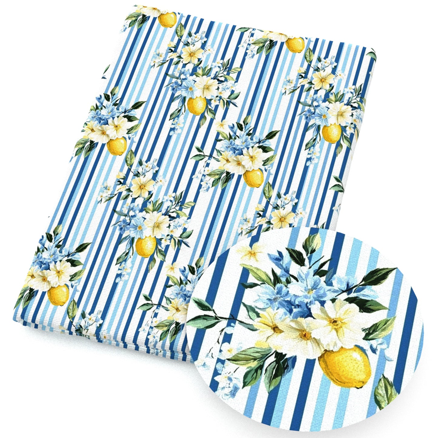 flowerfloral fruit stripe lemon fabric