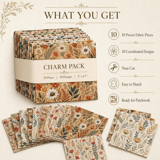 10Pc/Set Flower Series Fat Quarter Fabric, Pre-Cut Square Fabric Assort, Fabric Set, Craft Fabric, Handmade DIY Patchwork Fabric,Home Quilting Sewing Fabric, Packaging Fabric, Scrapbooking Craft Hobbyist