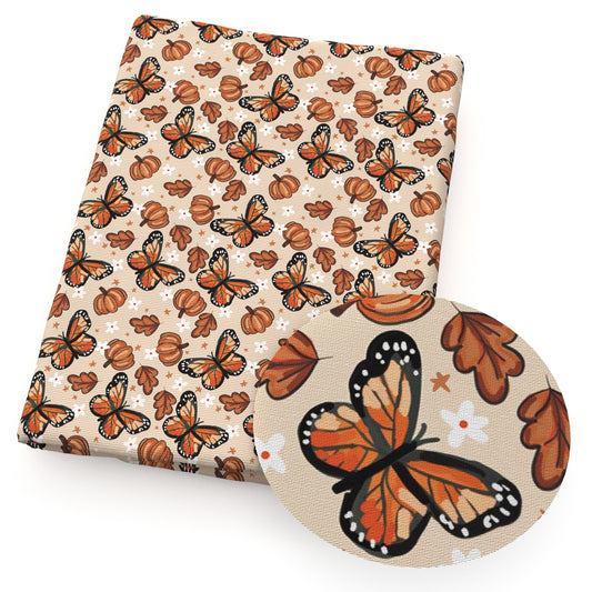 butterfly pumpkin flowerfloral fabric
