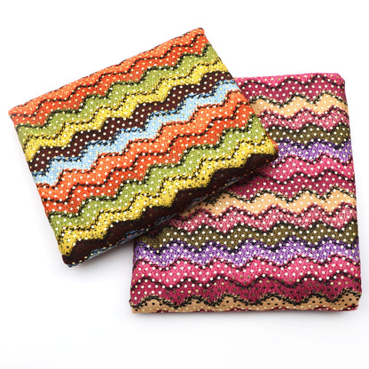 1pc wave Sequins Velvet Fabric - 59x19.68inch(150x50cm) 100%Polyester Material, High Density for DIY Crafts - Hand Wash Only Precut Fabric