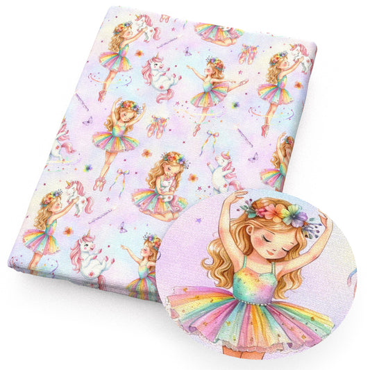 unicorn bowknotbows rainbow color star starfish flowerfloral girl fabric