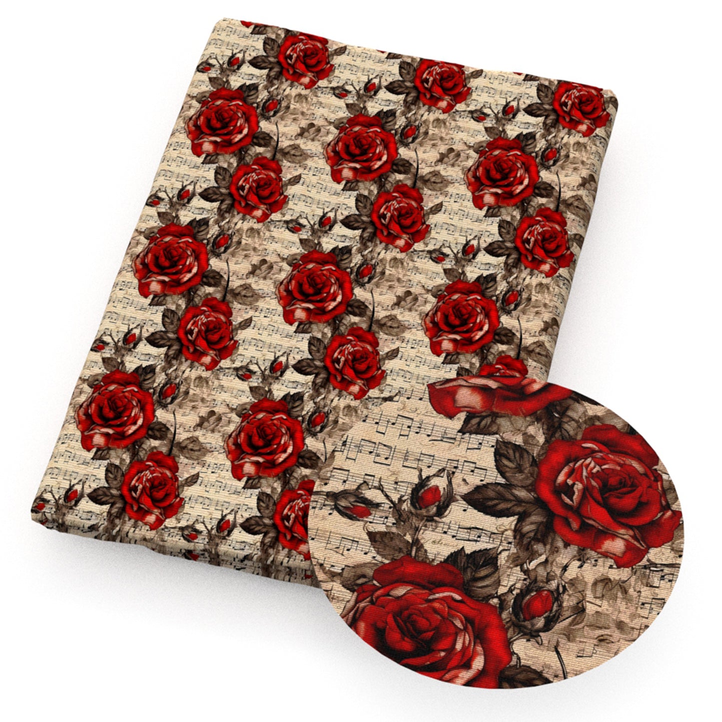music notes fabric