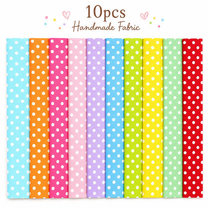 10pcs Vintage Dot Pattern Purple Jelly Roll Fabric Strips 2.5X19.7inch Pre-cut 100% Polyester for Patchwork Quilts, Table Runners, Placemats, Tote Bags, Storage Pouches, Makeup Bags, Coasters, Quilt Blocks & Binding Multi-color