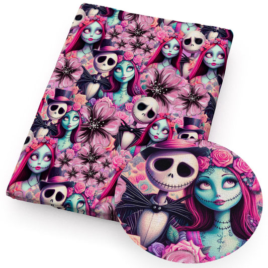 skellington the nightmare before christmassally flowerfloral halloween fabric