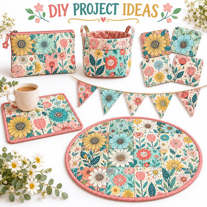 10Pc/Set Flower Series Fat Quarter Fabric, Pre-Cut Square Fabric Assort, Fabric Set, Craft Fabric, Handmade DIY Patchwork Fabric,Home Quilting Sewing Fabric, Packaging Fabric, Scrapbooking Craft Hobbyist