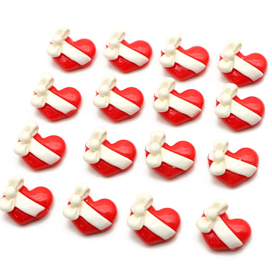 5pcs Valentine's Day Love Heart Charms - Acrylic Resin Ornaments for DIY Jewelry, Earrings, Bracelets & Crafts - Perfect for Gifts, Decorations & Accessories