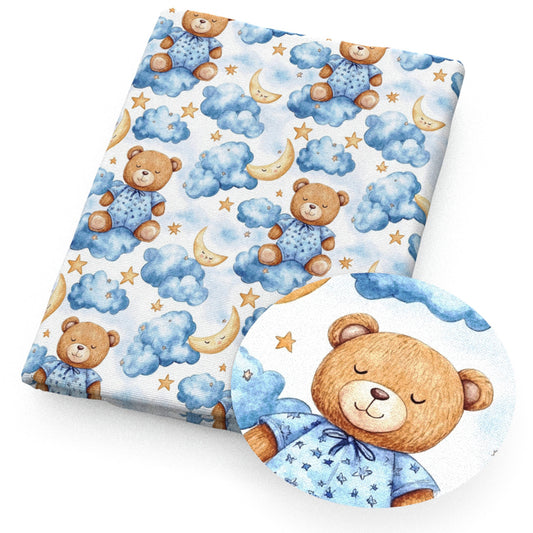 star starfish moon cloud fabric