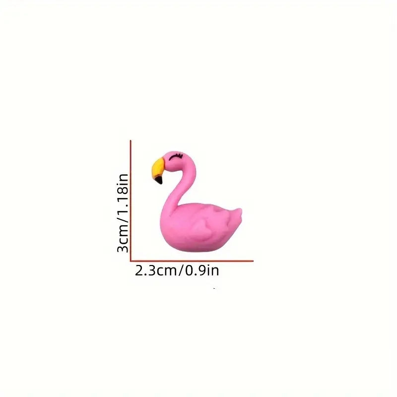 1pc Flamingo Silicone Bead Charms - Assorted Pink Shapes for Jewelry Making, DIY Beading Pens, Keychain Accessories & Handicraft Decorations
