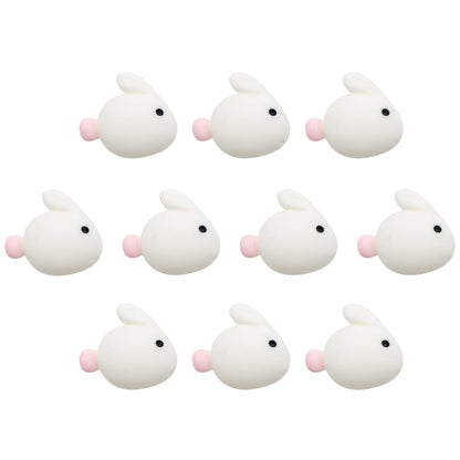 10Pcs Miniature Resin Rabbit Bunny Shaped Acrylic Charms Beads,3D Flatback Resin Cabochons for DIY Jewelry Making, Earrings, Bracelets, Beads & Bead Assortments - Perfect for Phone Cases, Water Bottles & Hair Accessories,Easter Decorations