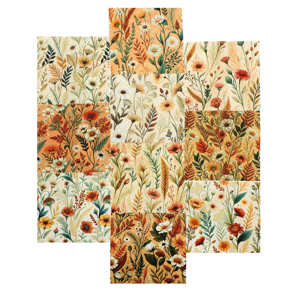 10Pc/Set Flower Series Fat Quarter Fabric, Pre-Cut Square Fabric Assort, Fabric Set, Craft Fabric, Handmade DIY Patchwork Fabric,Home Quilting Sewing Fabric, Packaging Fabric, Scrapbooking Craft Hobbyist