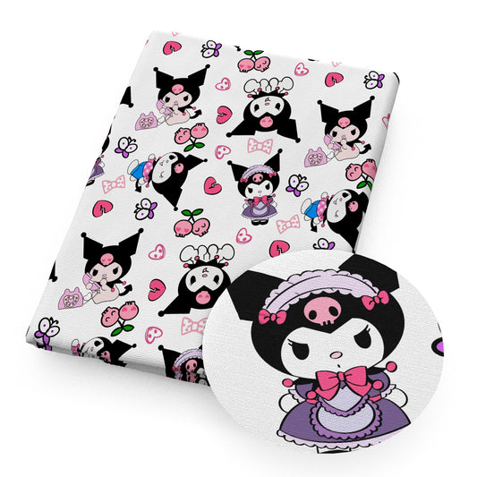 cherry heart love bowknotbows fabric