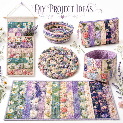 10pcs Vintage Floral Painting Pattern Jelly Roll Fabric Strips 2.5X19.7inch Pre-cut 100% Polyester for Patchwork Quilts, Table Runners, Placemats, Tote Bags, Storage Pouches, Makeup Bags, Coasters, Quilt Blocks & Binding Multi-color